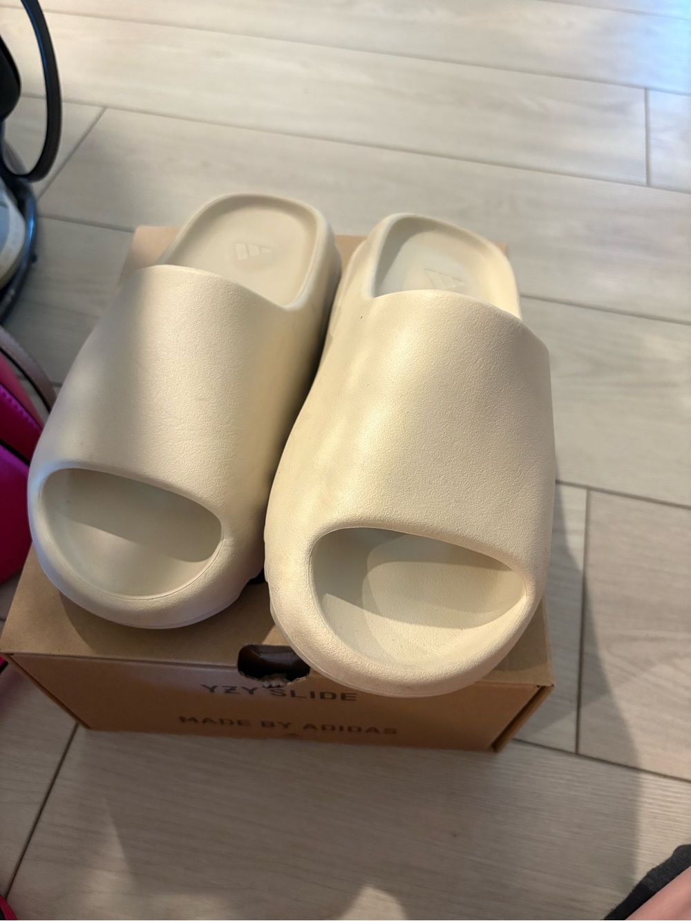 adidas Women’s Cream YZY Slide — Smooth Slip-On Sandals